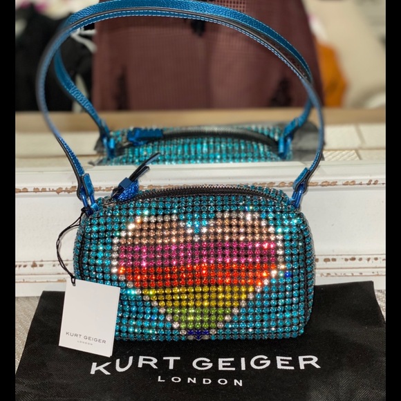 Kurt Geiger Handbags - KURT GEIGER LONDON Crystal Heart Love Shoulder Bag